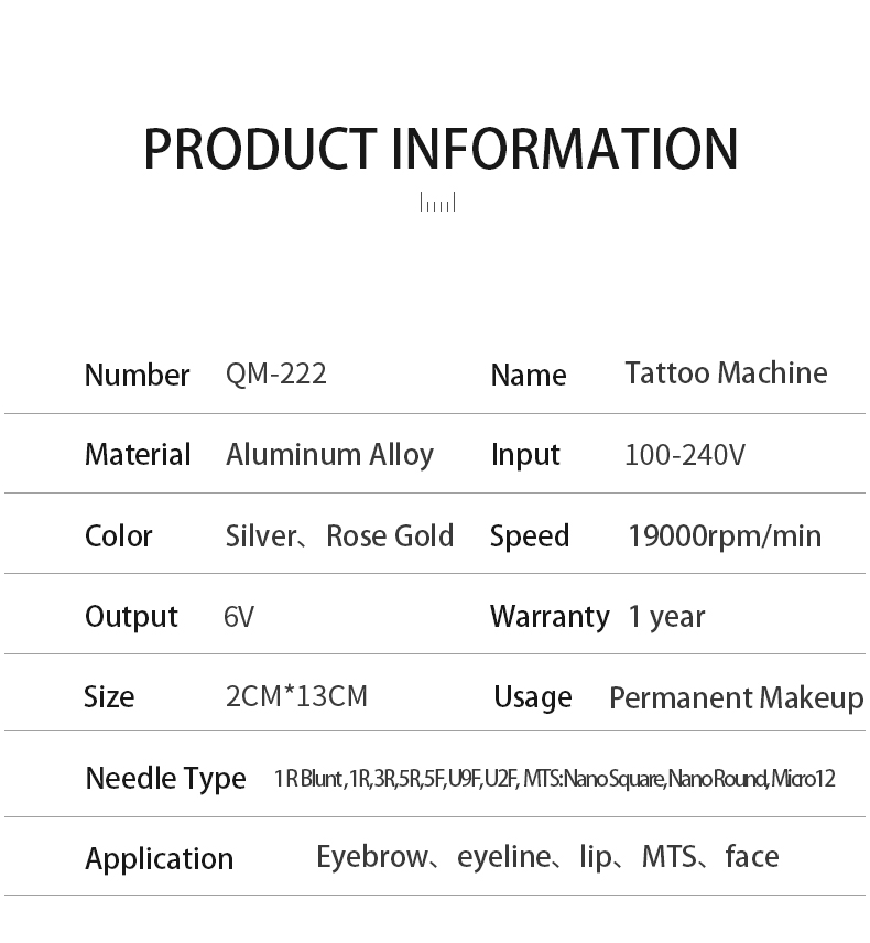 Qinmei new semi permanent makeup tattoo machine factory bulk production-9