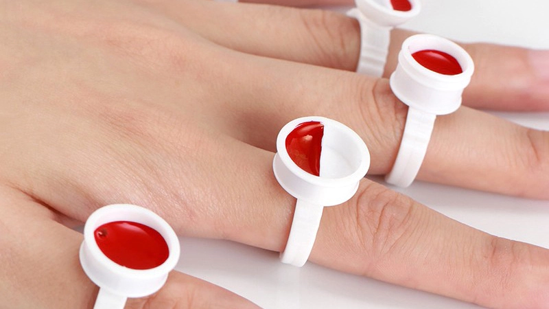 Permanent Makeup Silicone Tattoo Ink Ring Cup Holder