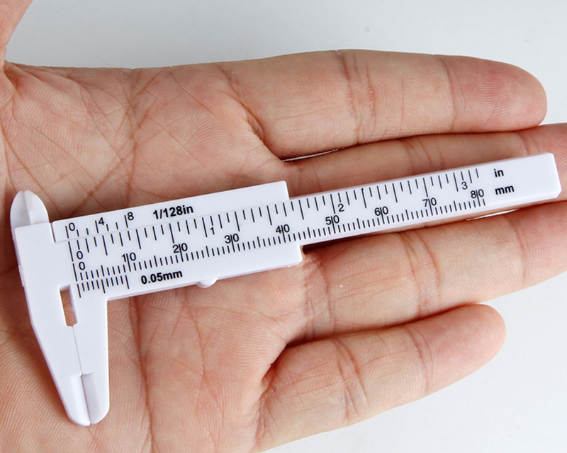 Makeup Portable 80mm Plastic Eyebrow Measuring Vernier Caliper Tattoo Microblading Ruler Permanent Make-Up Measurement