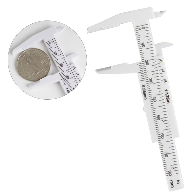 Makeup Portable 80mm Plastic Eyebrow Measuring Vernier Caliper Tattoo Microblading Ruler Permanent Make-Up Measurement