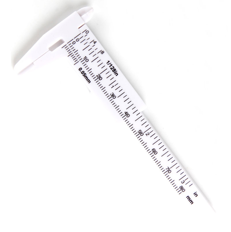 Makeup Portable 80mm Plastic Eyebrow Measuring Vernier Caliper Tattoo Microblading Ruler Permanent Make-Up Measurement