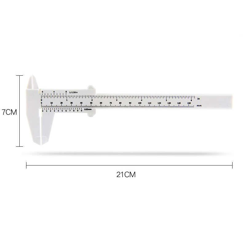 Makeup Portable 80mm Plastic Eyebrow Measuring Vernier Caliper Tattoo Microblading Ruler Permanent Make-Up Measurement