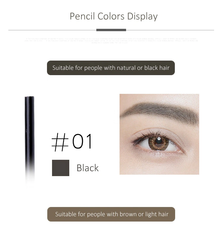 Wholesale Eyebrow Pencil Private Label Customize  Cosmetics Natural Long Lasting Waterproof Microblading Wooden Eyebrow Pen