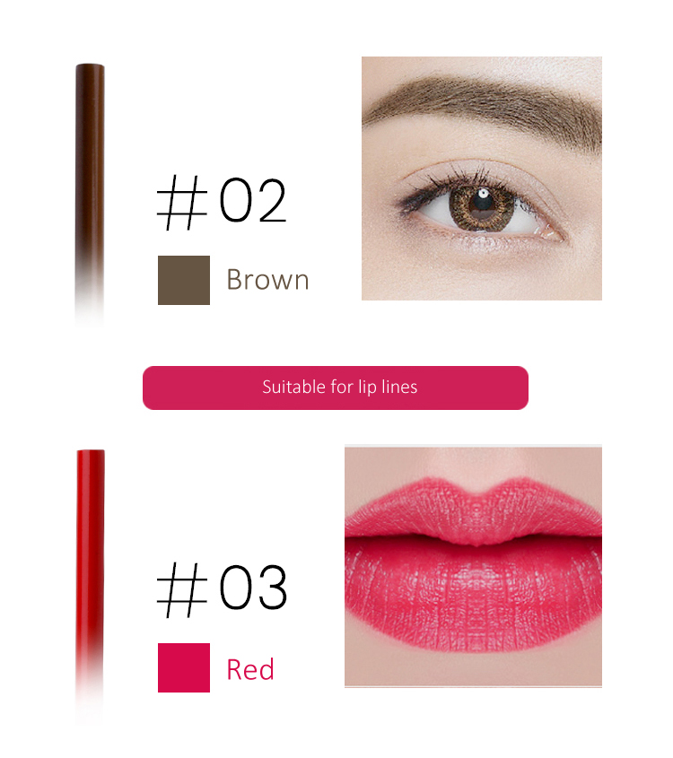 Wholesale Eyebrow Pencil Private Label Customize  Cosmetics Natural Long Lasting Waterproof Microblading Wooden Eyebrow Pen