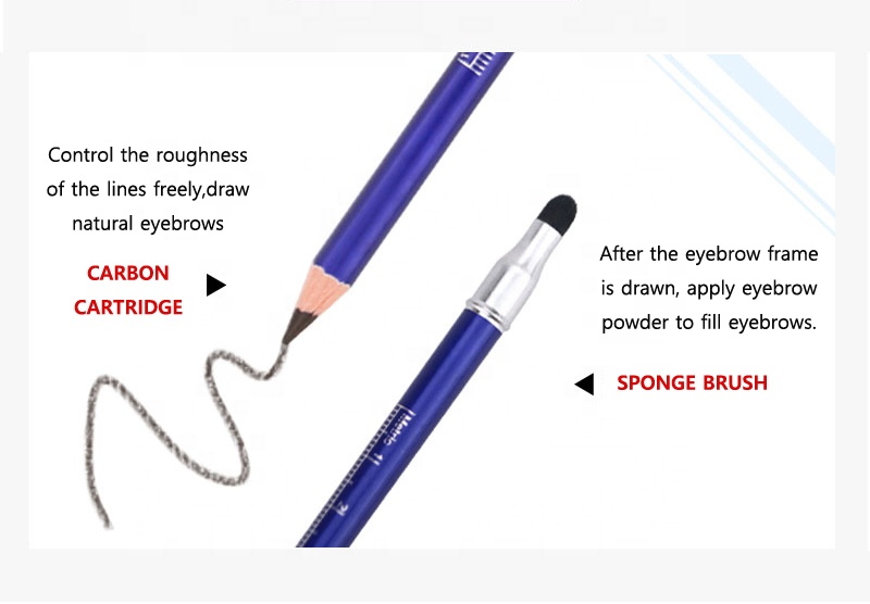 Double-Function Eyebrow Pencil(Sponge+Pencil) - Permanent Makeup