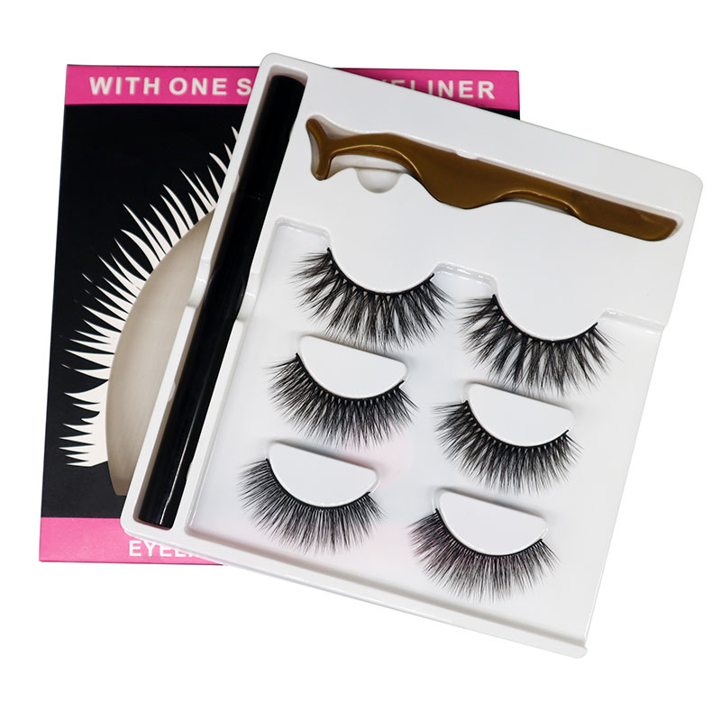 Super Magical Fashionable Magnetic False Eyelashes With Eyeliner