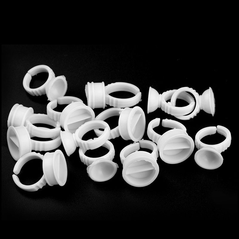 High Quality Disposable Plastic Eyelash Glue Ring Cup Permanent Makeup Tattoo Ink Ring Cup