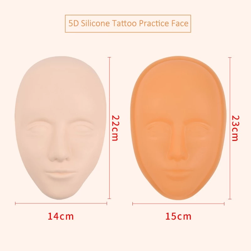 New 5d Silicone Makeup Tattoo Practice Skin Face