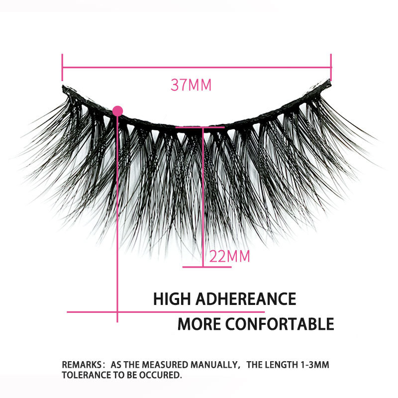 Newest 3 Pair Natural False Magnetic Eyelashes With Eyeliner & Tweezer Set